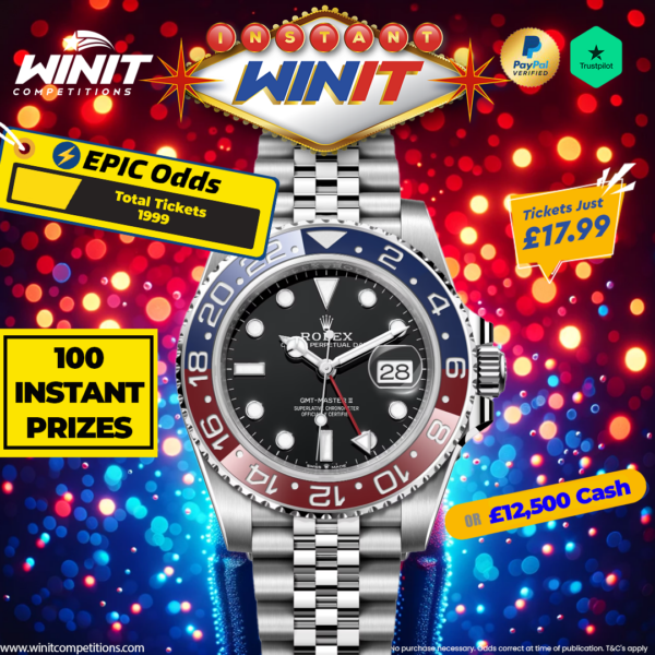 Win This Rolex GMT Master II Pepsi + 100 Instant Wins